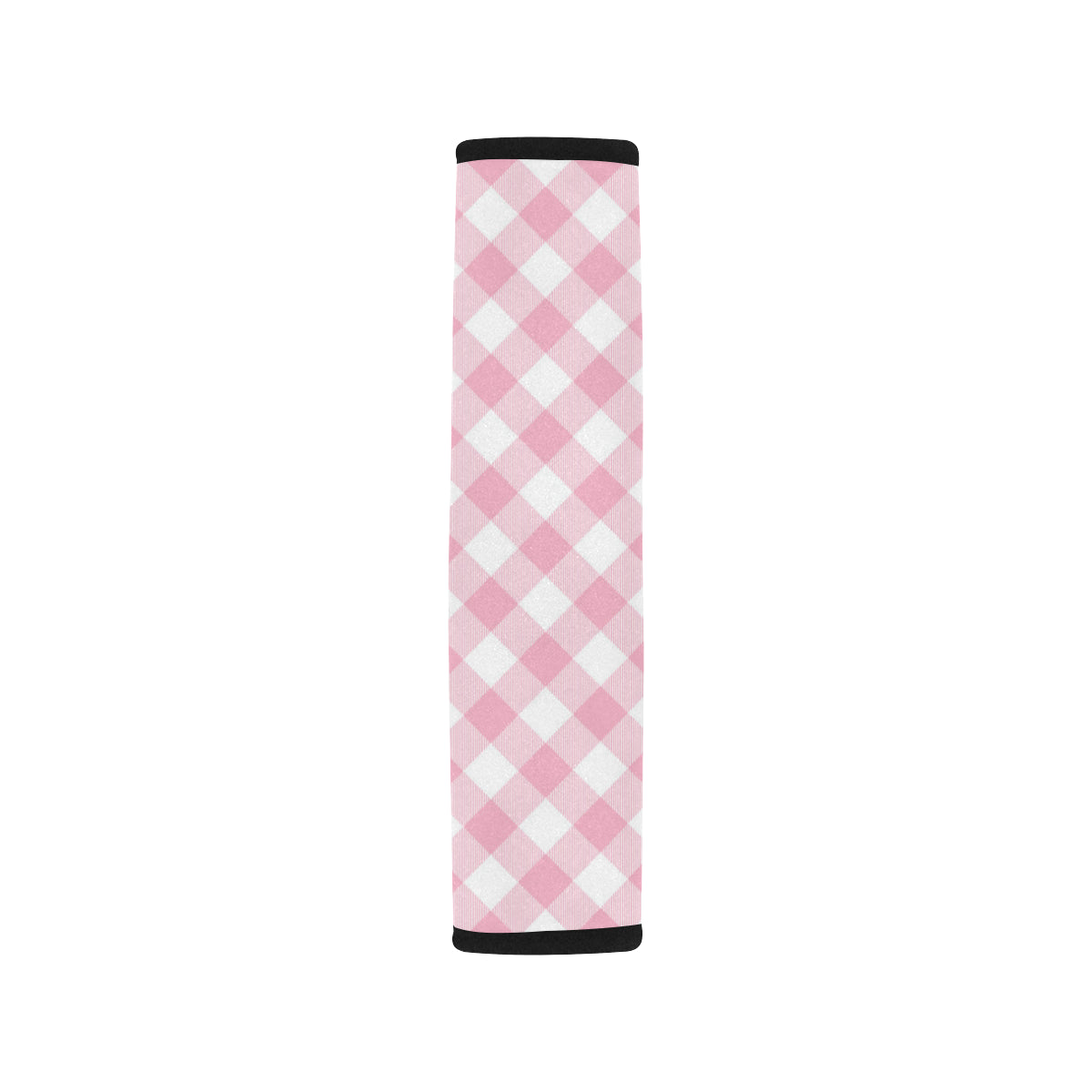 Gingham Pink Pattern Print Design 02 Car Seat Belt Cover