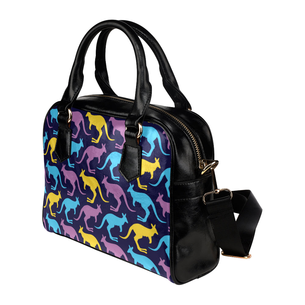 Kangaroos Pattern Print Design 02 Shoulder Handbag