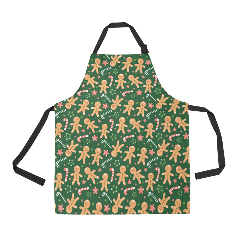 Gingerbread Pattern Print Design 04 Apron with Pocket
