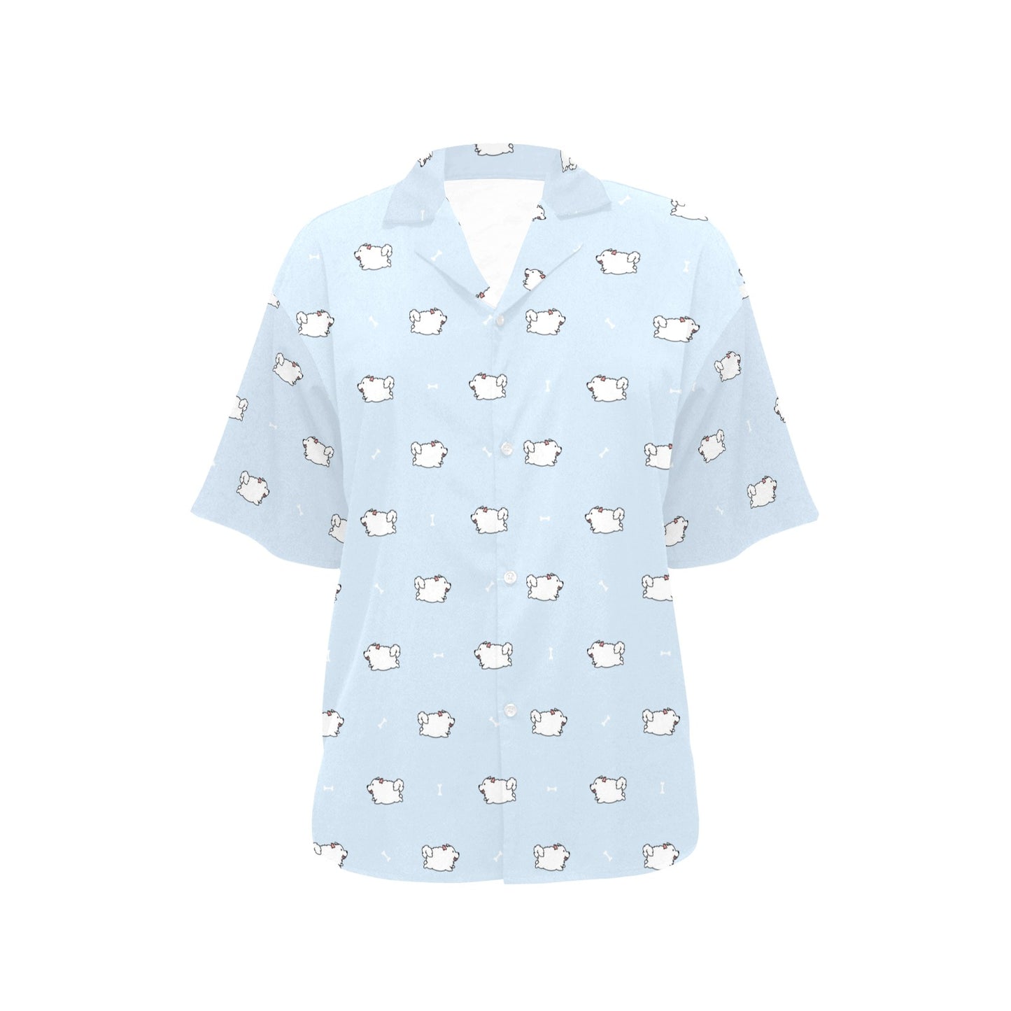 Samoyeds Print Design LKS302 Women's Hawaiian Shirt