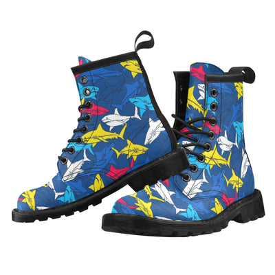 Shark Color Pattern Women's Boots