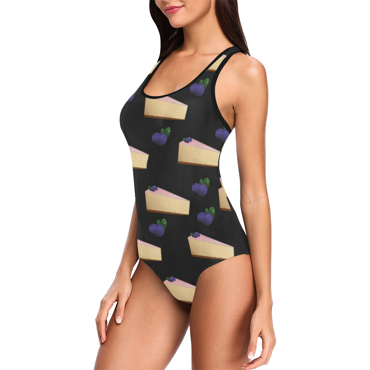 Cheesecake blueberry Pattern Print Design CK01 Women Swimsuit