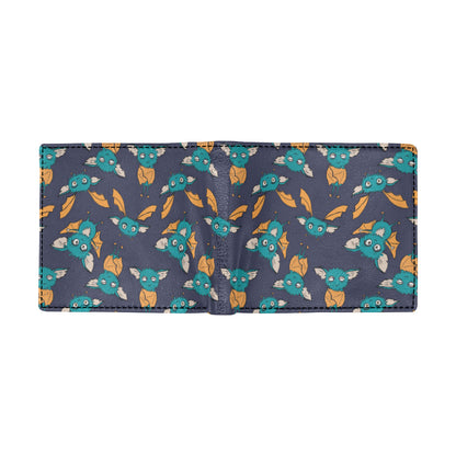Bat Pattern Print Design 07 Men's ID Card Wallet