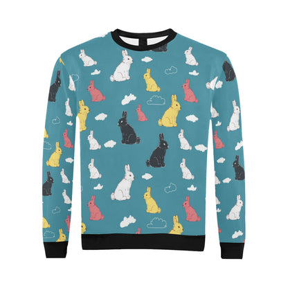 Rabbit Pattern Print Design RB014 Men Long Sleeve Sweatshirt