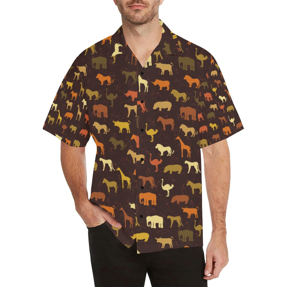 Safari Animal Print Design LKS301 Men's Hawaiian Shirt