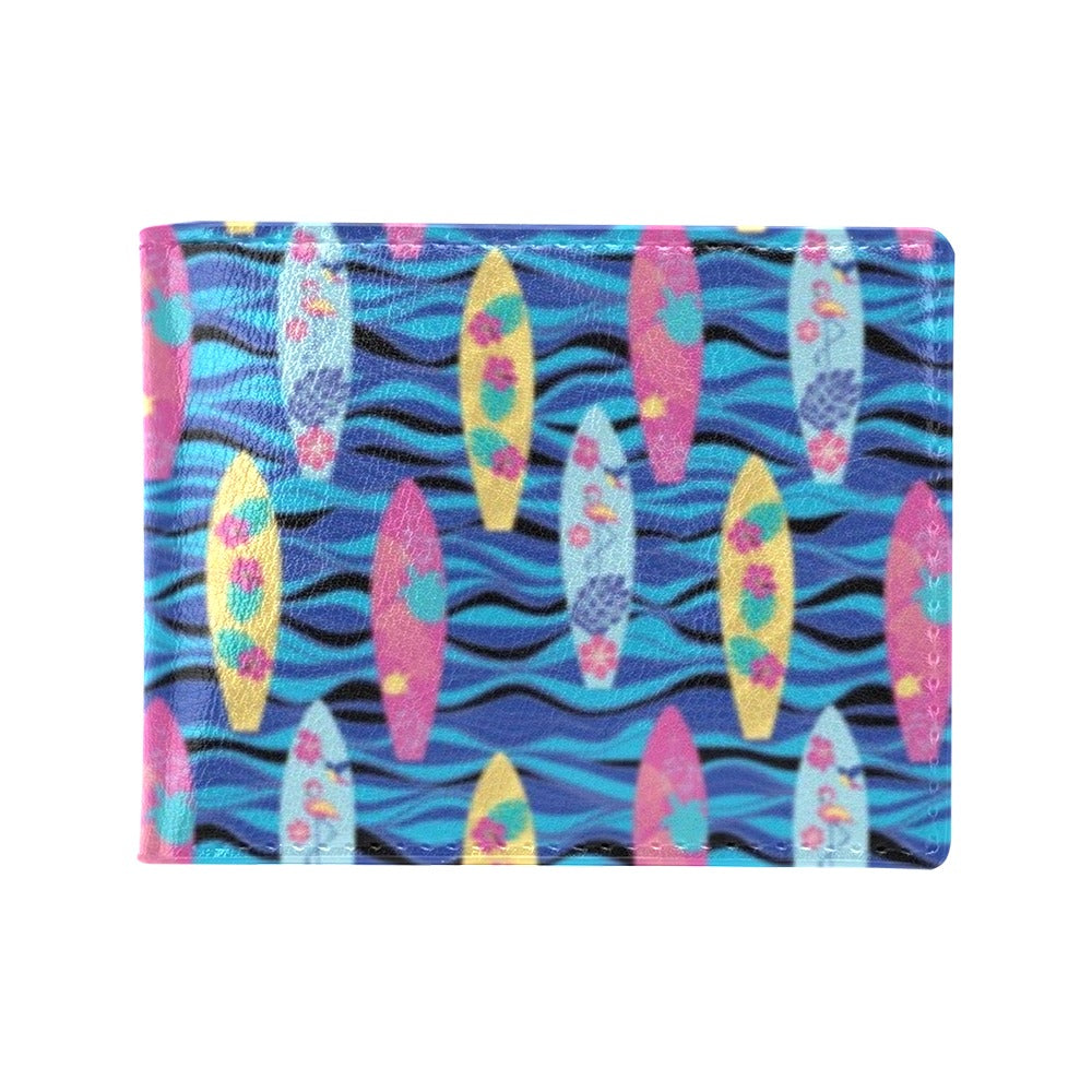 Surfboard Print Design LKS304 Men's ID Card Wallet