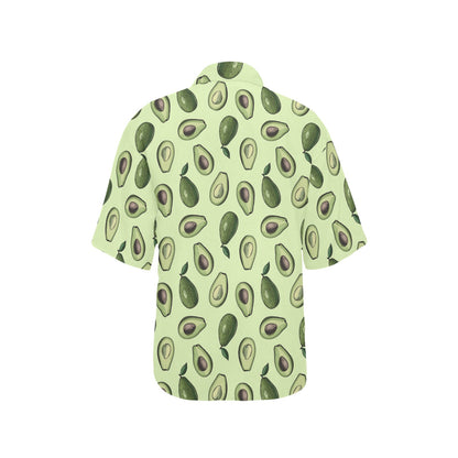 Avocado Pattern Print Design 02 Women's Hawaiian Shirt