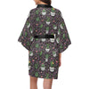 Cactus Pattern Print Design 03 Women's Short Kimono