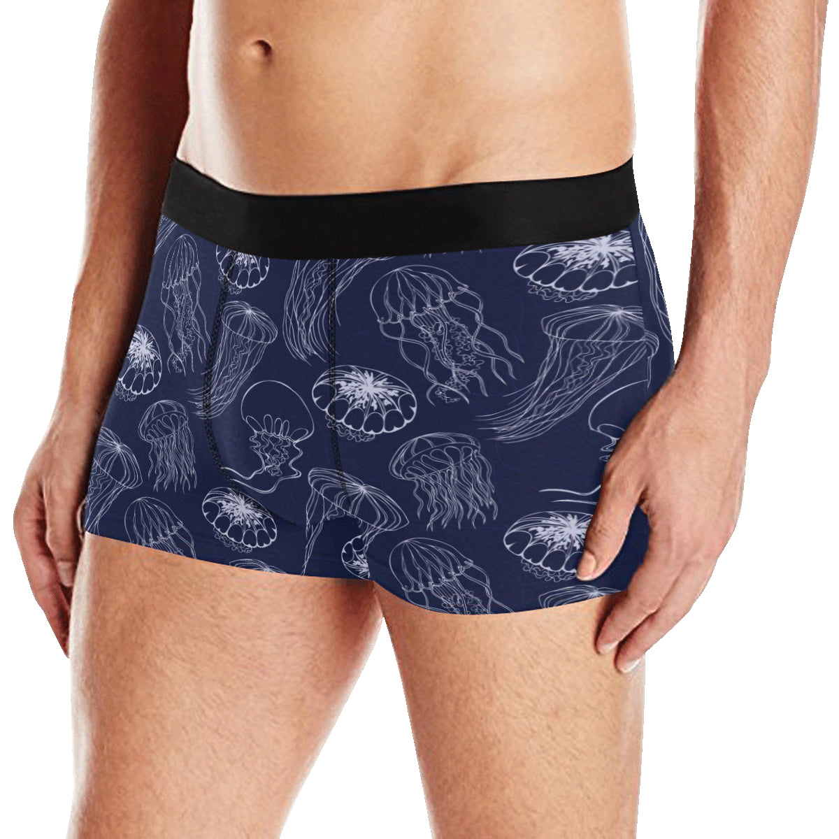Jellyfish Pattern Print Design 05 Men's Boxer Briefs