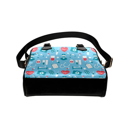 Nurse Pattern Print Design A03 Shoulder Handbag