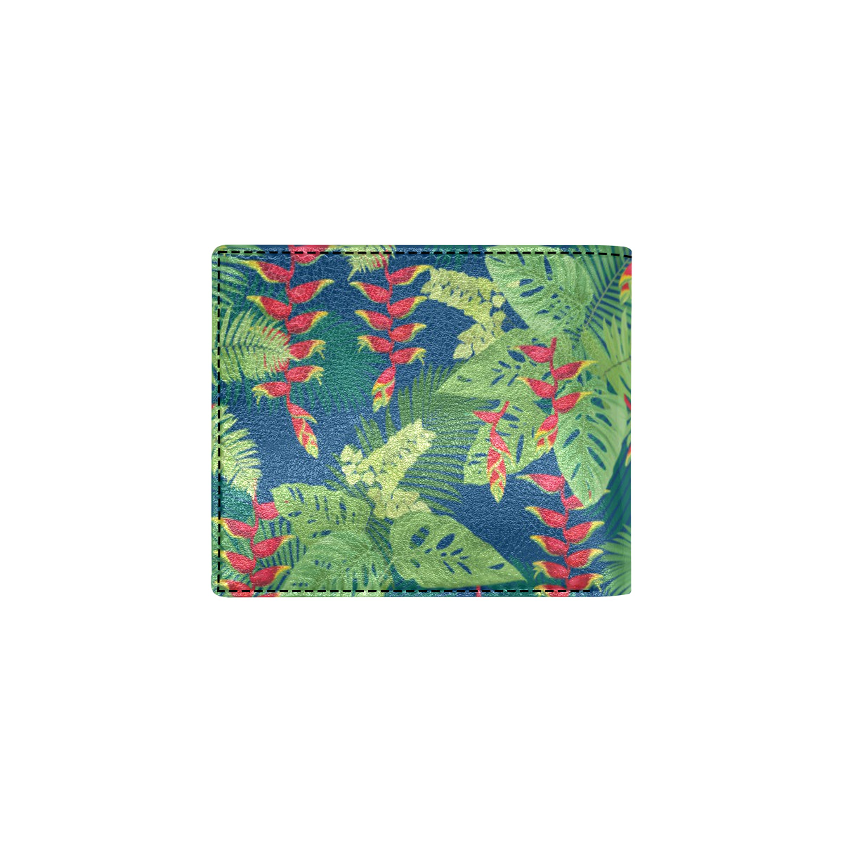 Heliconia Pattern Print Design HL08 Men's ID Card Wallet
