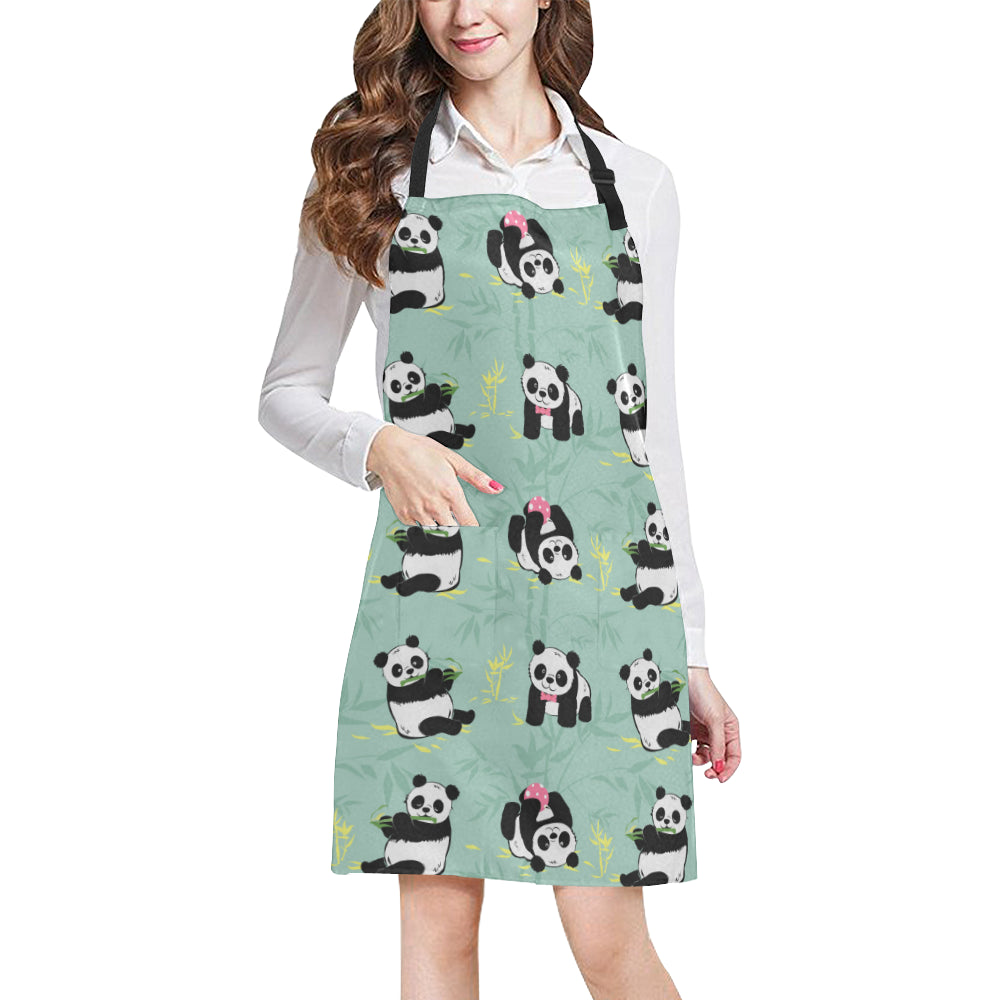 Panda Pattern Print Design A05 Apron with Pocket