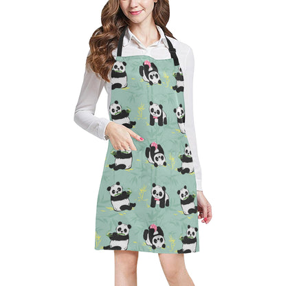 Panda Pattern Print Design A05 Apron with Pocket