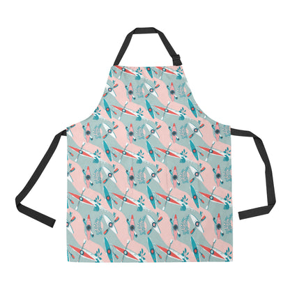 Kayak Pattern Print Design 05 Apron with Pocket