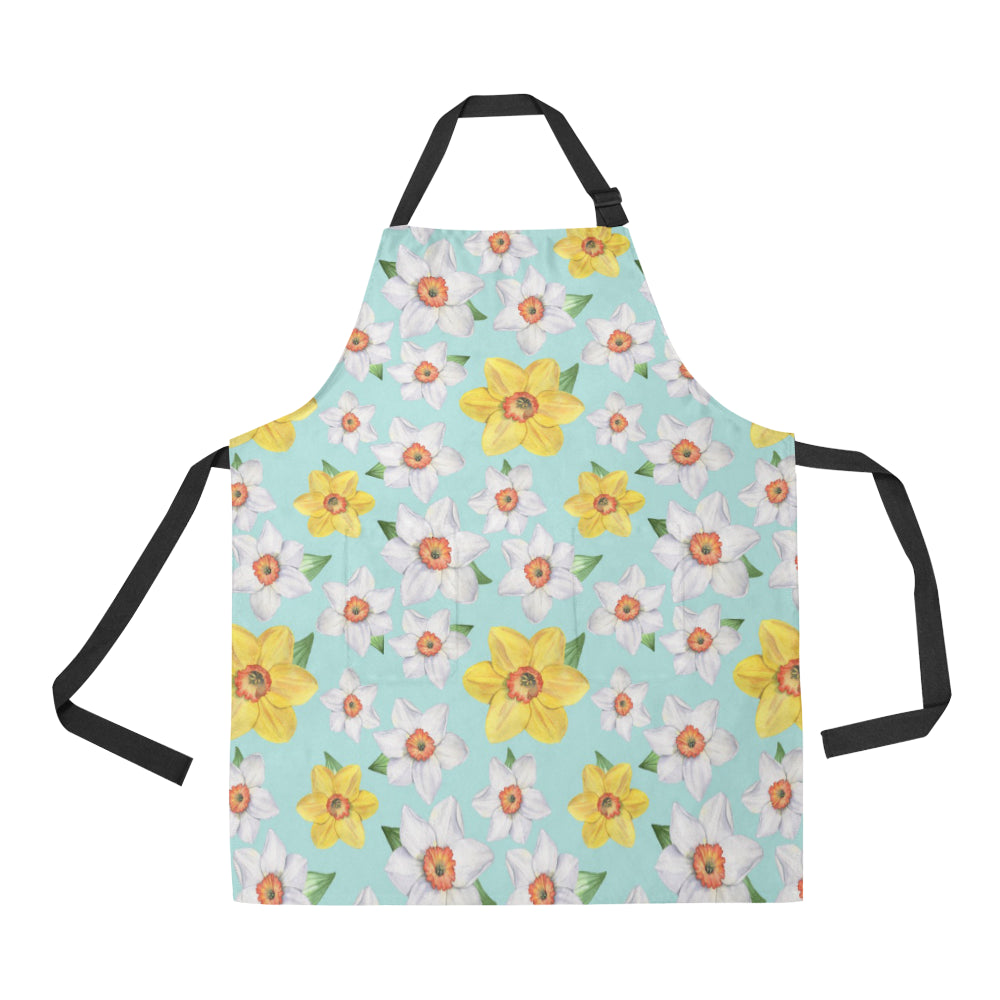 Daffodils Pattern Print Design DF07 Apron with Pocket
