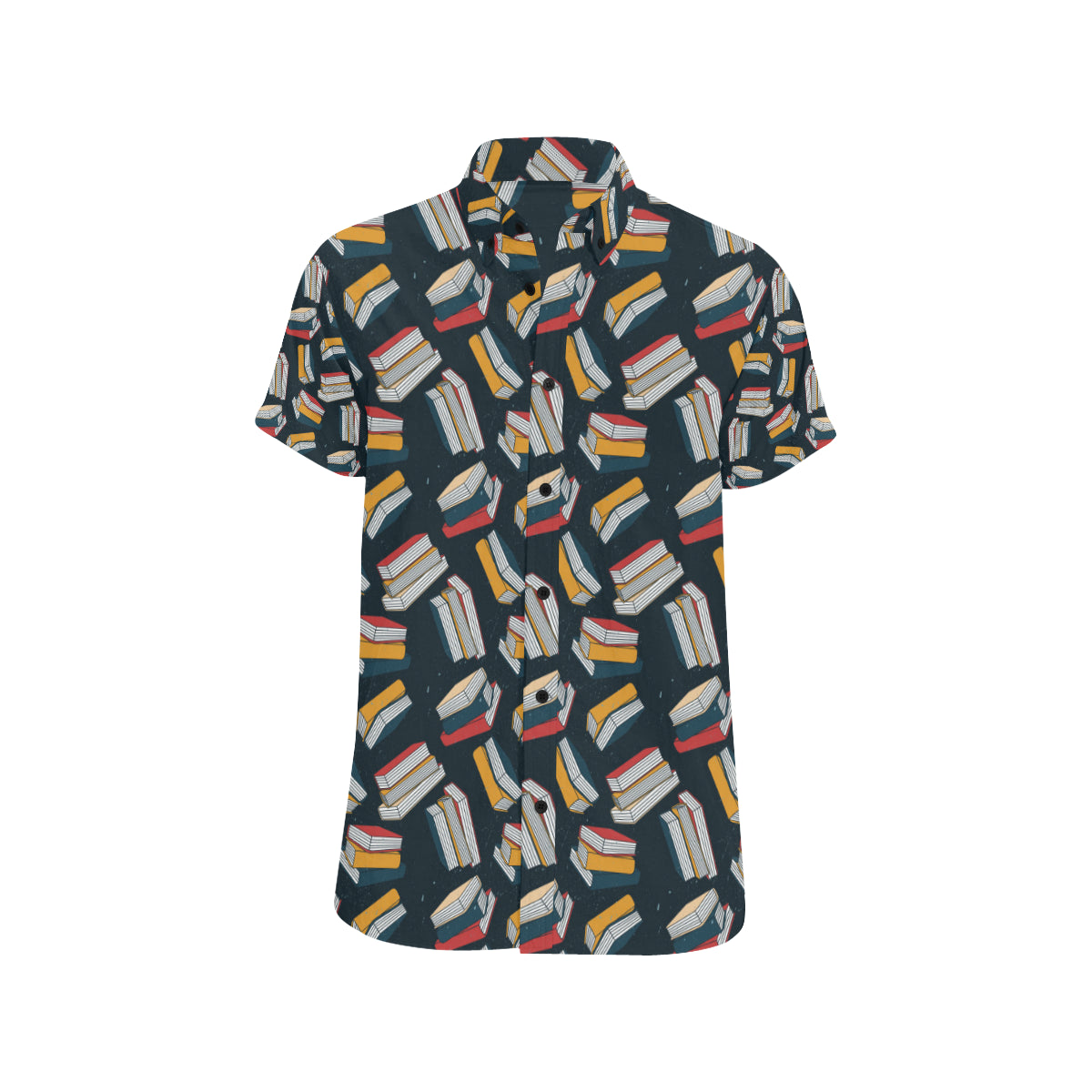 Book Pattern Print Design 07 Men's Short Sleeve Button Up Shirt