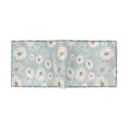 Daisy Pattern Print Design DS012 Men's ID Card Wallet