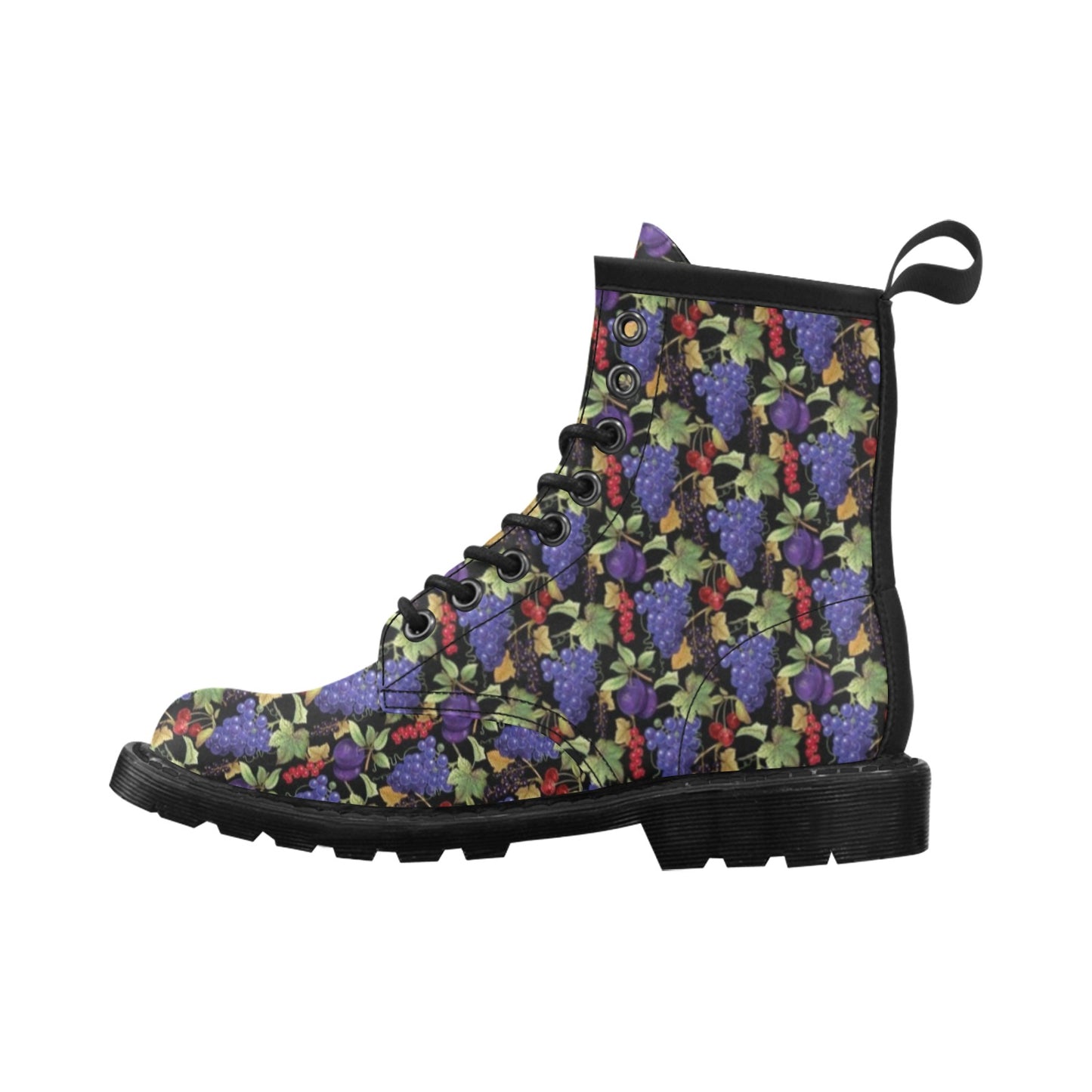 Grape Pattern Print Design GP05 Women's Boots