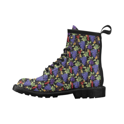 Grape Pattern Print Design GP05 Women's Boots