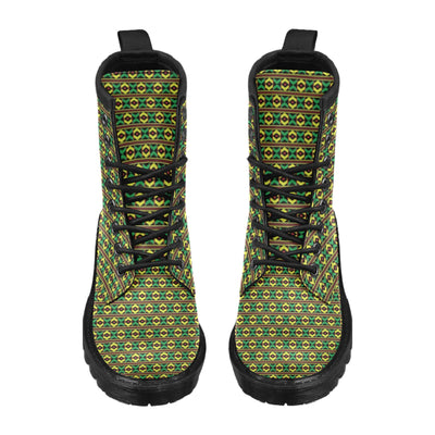 African Geometric Print Pattern Women's Boots