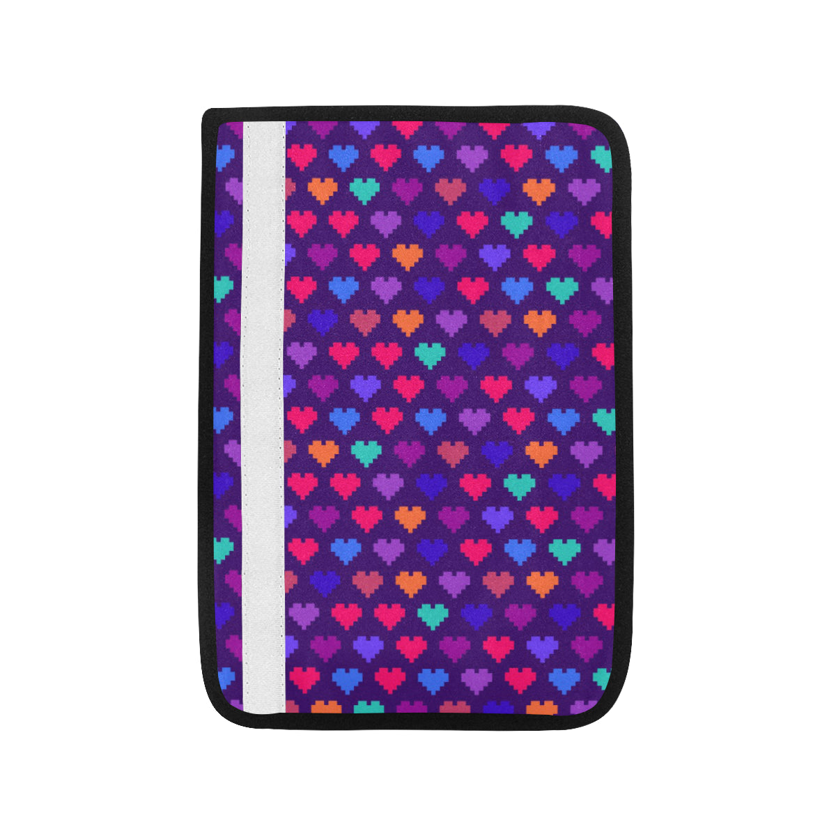 Heart Pixel Pattern Print Design HE03 Car Seat Belt Cover