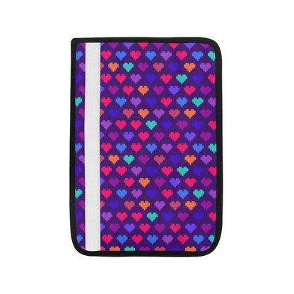 Heart Pixel Pattern Print Design HE03 Car Seat Belt Cover