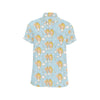 Angel Pattern Print Design 05 Men's Short Sleeve Button Up Shirt