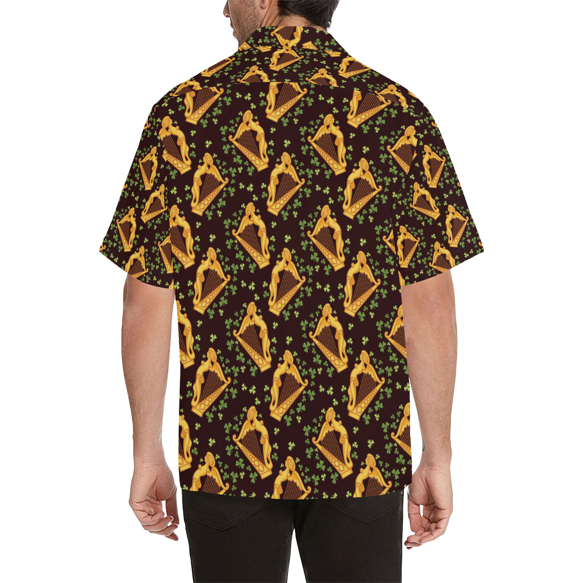 Harp Pattern Print Design 02 Men's Hawaiian Shirt