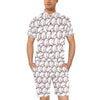 Baseball Pattern Men's Romper