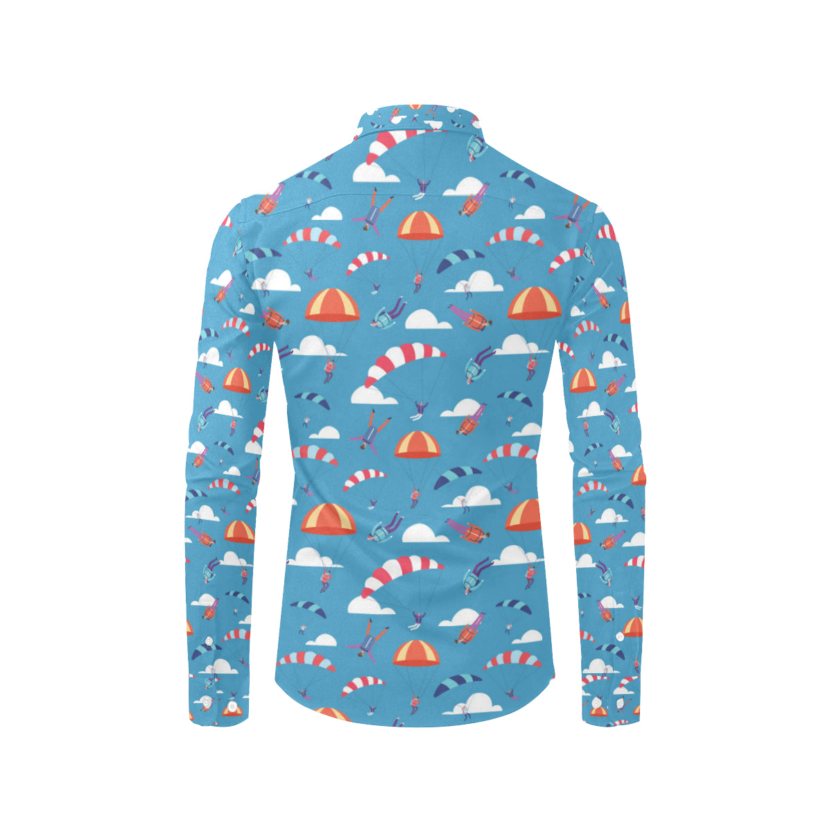 Skydiving Pattern Print Design 03 Men's Long Sleeve Shirt