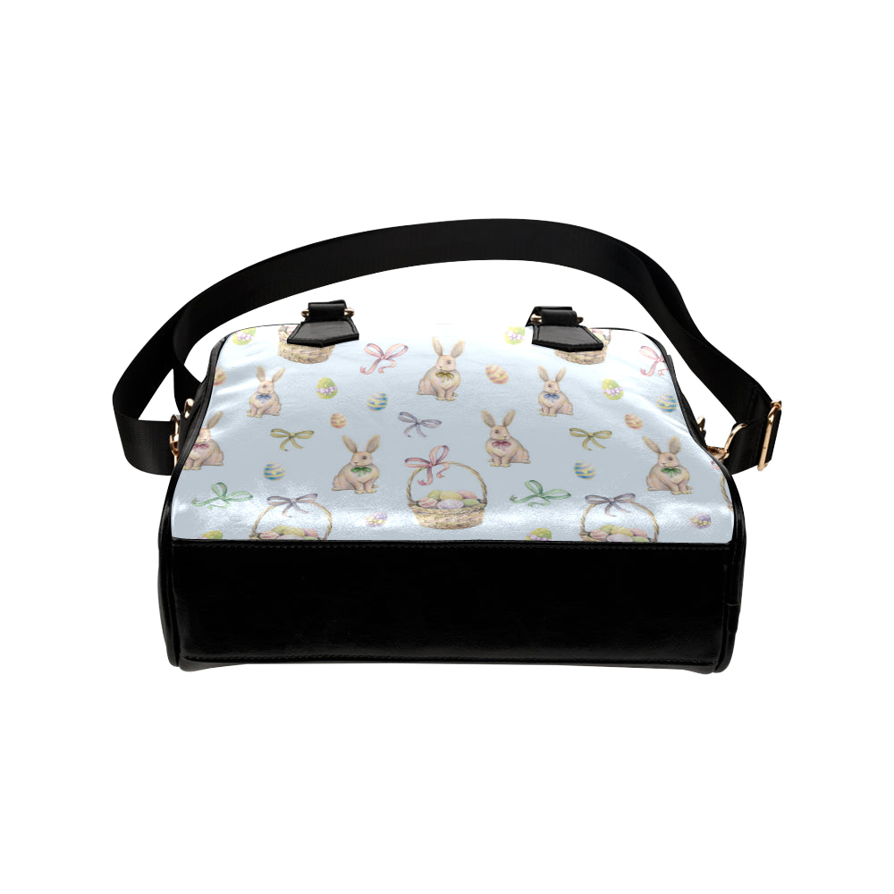 Rabbit Easter Eggs Pattern Print Design 03 Shoulder Handbag
