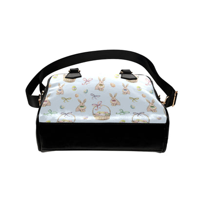 Rabbit Easter Eggs Pattern Print Design 03 Shoulder Handbag