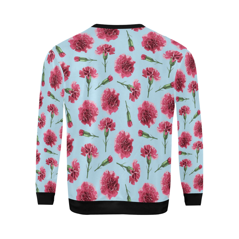 Carnations Pattern Print Design CN01 Men Long Sleeve Sweatshirt