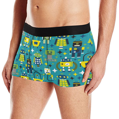 Robot Pattern Print Design A02 Men's Boxer Briefs