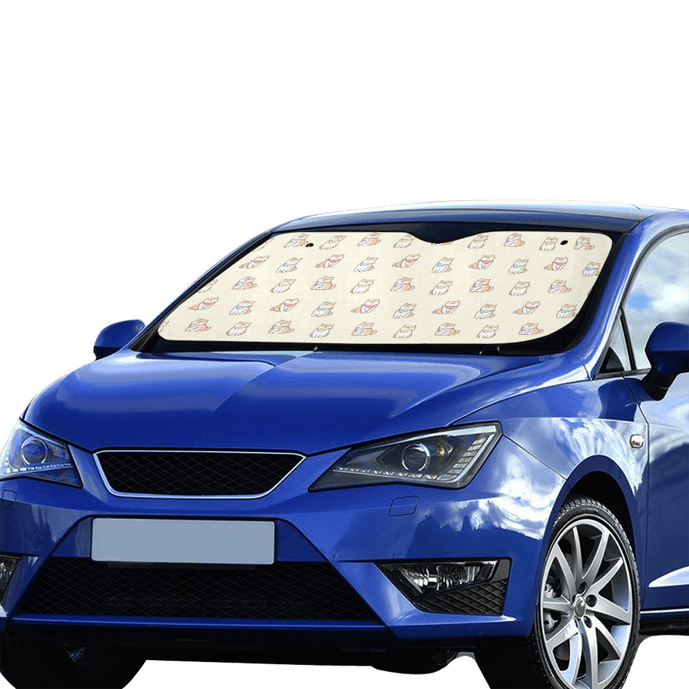Shiba Inu Print Design LKS306 Car front Windshield Sun Shade