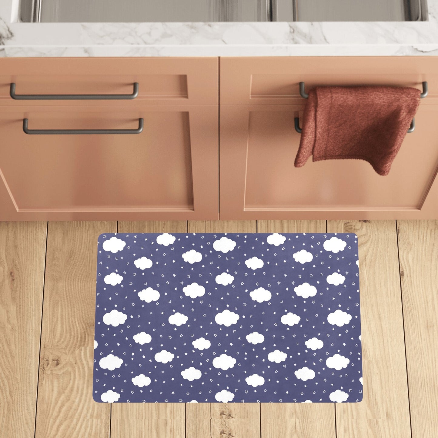 Cloud Pattern Print Design 03 Kitchen Mat