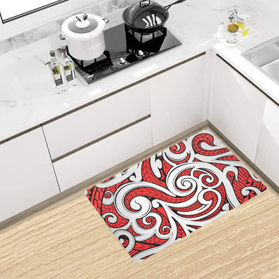 Maori Polynesian Themed Design Print Kitchen Mat