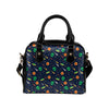 Alien UFO Pattern Print Design 05 Shoulder Handbag