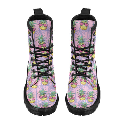 Pineapple Pattern Print Design PP06 Women's Boots