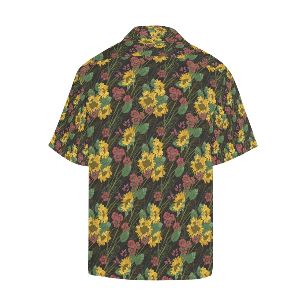 Sunflower Print Design LKS303 Men's Hawaiian Shirt