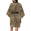 Camouflage Realtree Pattern Print Design 01 Women's Short Kimono