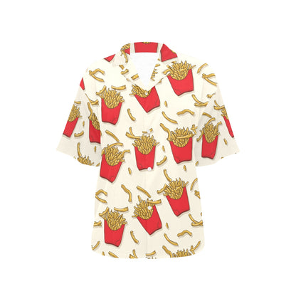 French Fried Pattern Print Design 01 Women's Hawaiian Shirt