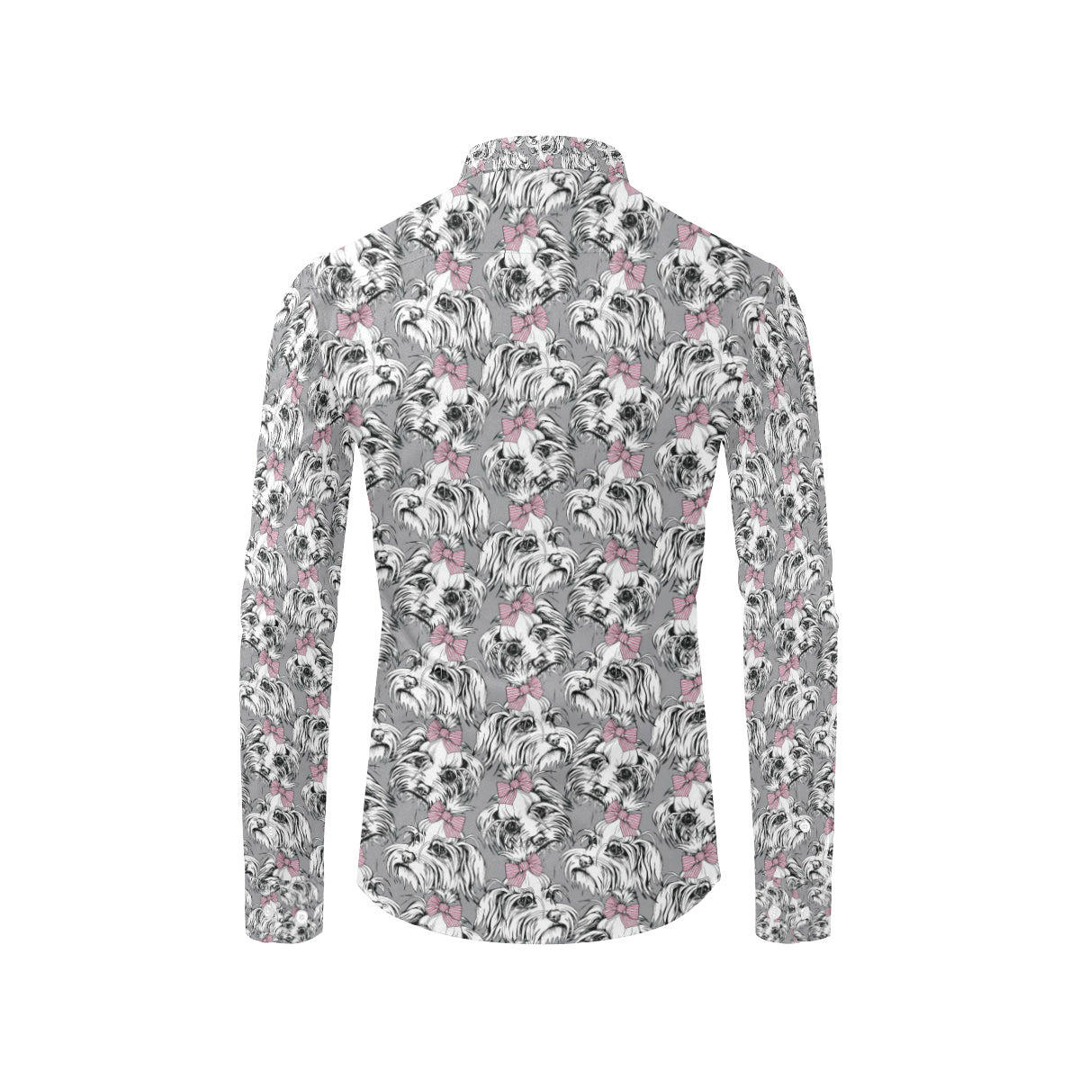 Maltese Pattern Print Design 01 Men's Long Sleeve Shirt