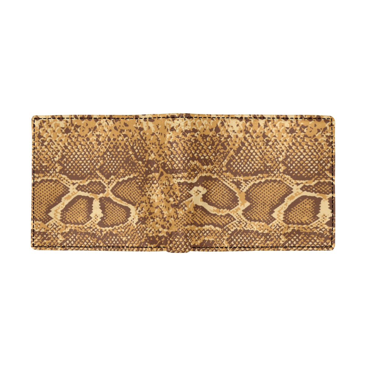 Python Brown Pattern Print Design A03 Men's ID Card Wallet