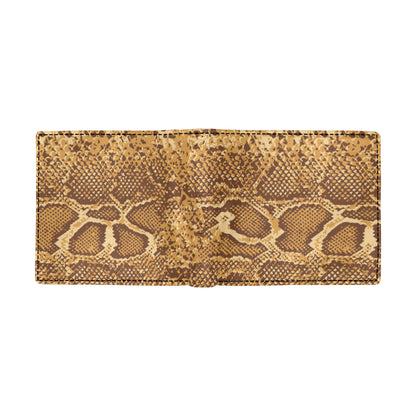 Python Brown Pattern Print Design A03 Men's ID Card Wallet