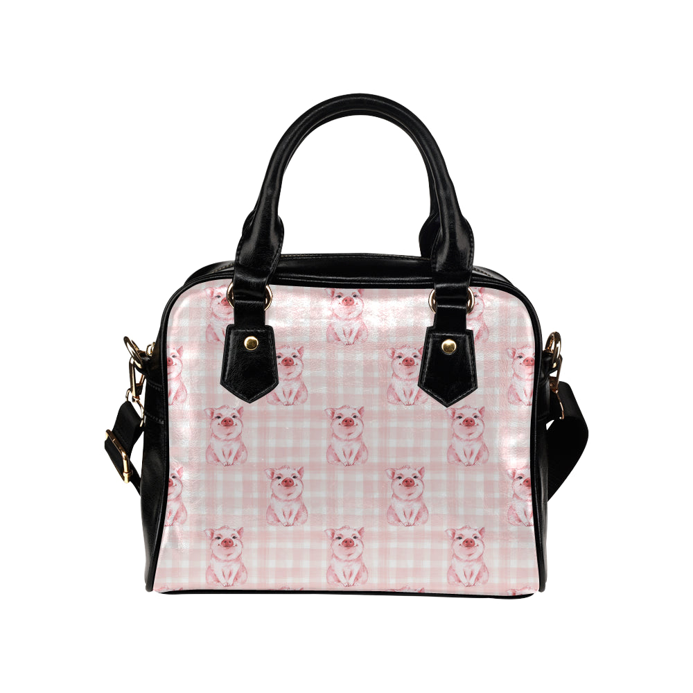 Pig Baby Pattern Print Design 01 Shoulder Handbag