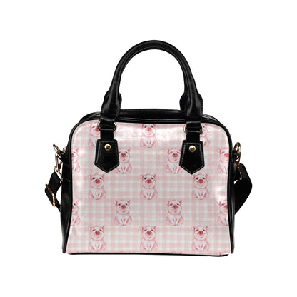 Pig Baby Pattern Print Design 01 Shoulder Handbag