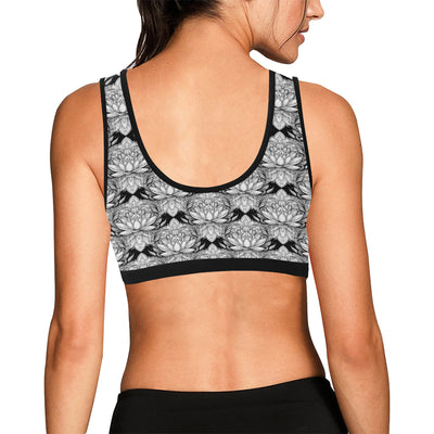 Lotus Mandala Print Pattern Sports Bra