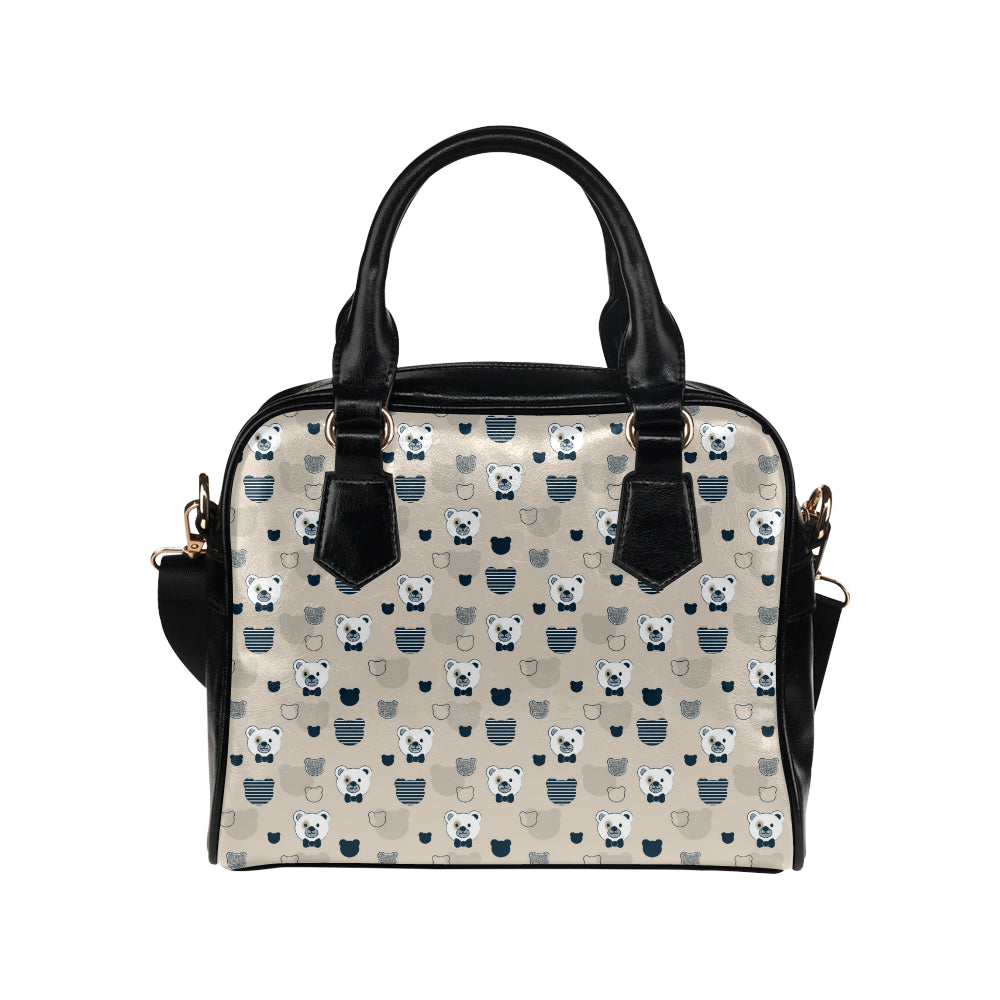 Bear Pattern Print Design 05 Shoulder Handbag