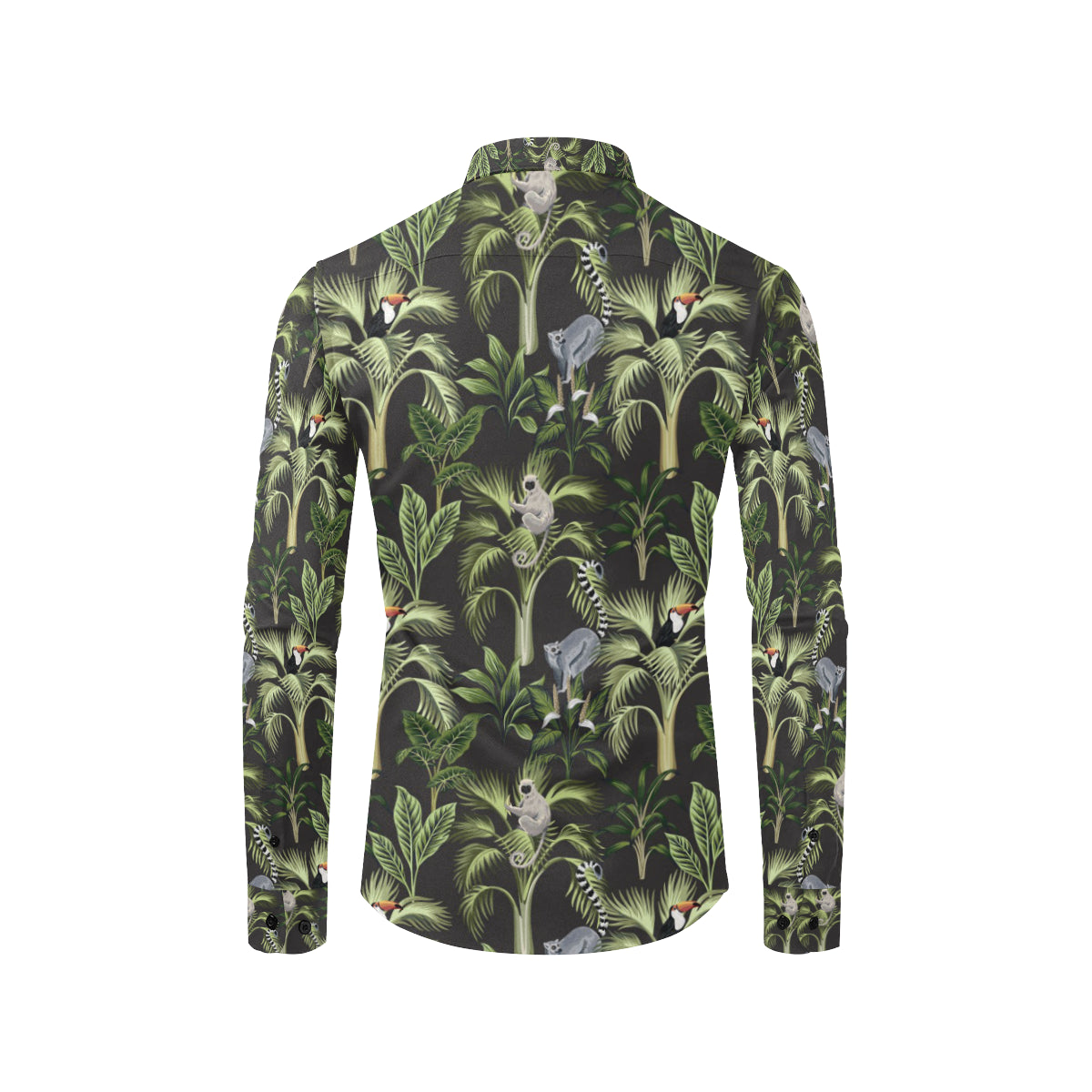 Rainforest Pattern Print Design RF05 Men's Long Sleeve Shirt